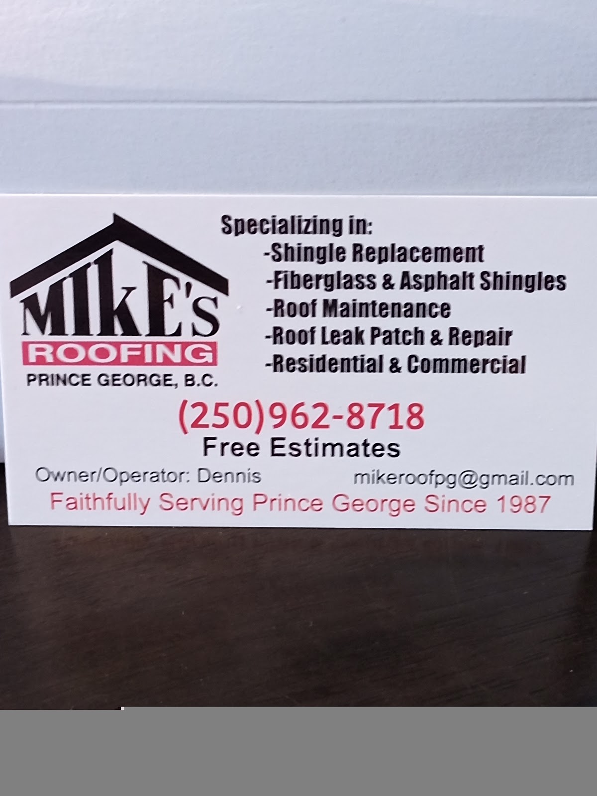 Mike's Roofing PG